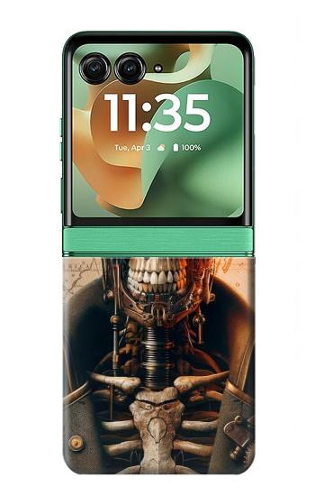 S4018 Steampunk Pirate Skull Case For Motorola Razr 70+,60+, Razr+ (2026, 2025, 2024)