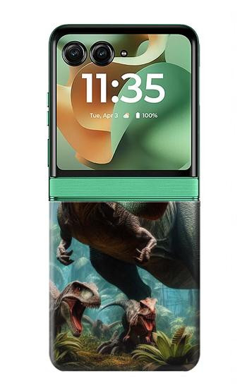 S4021 T-rex Dinosaur Jurassic Case For Motorola Razr 70+,60+, Razr+ (2026, 2025, 2024)