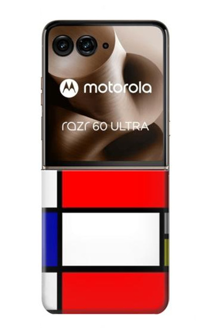 S0157 Composition Red Blue Yellow Case For Motorola Razr 60 Ultra, Razr Ultra 2025