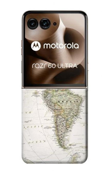 S0604 World Map Case For Motorola Razr 60 Ultra, Razr Ultra 2025