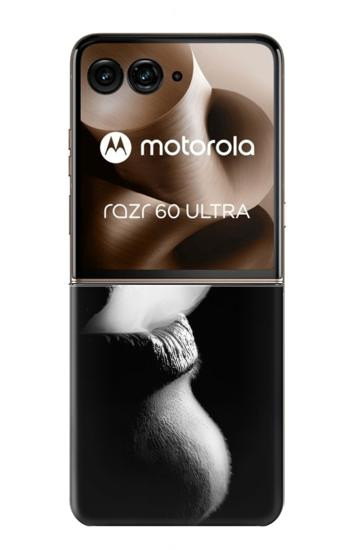 S0917 Sexy Lip Girl Smoking Case For Motorola Razr 70 Ultra, 60 Ultra, 50 Ultra, Ultra 2026, Ultra 2025