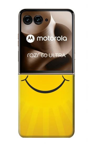 S1146 Yellow Sun Smile Case For Motorola Razr 70 Ultra, 60 Ultra, 50 Ultra, Ultra 2026, Ultra 2025