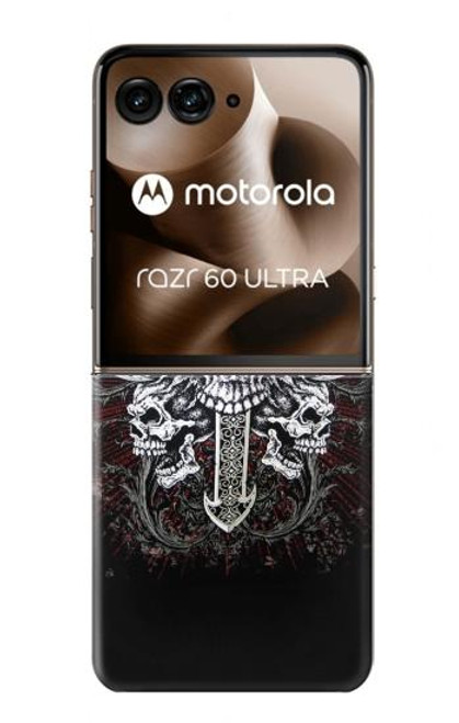 S1434 Skull Wing Tattoo Biker Case For Motorola Razr 60 Ultra, Razr Ultra 2025