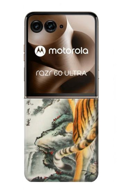 S1934 Chinese Tiger Painting Case For Motorola Razr 60 Ultra, Razr Ultra 2025