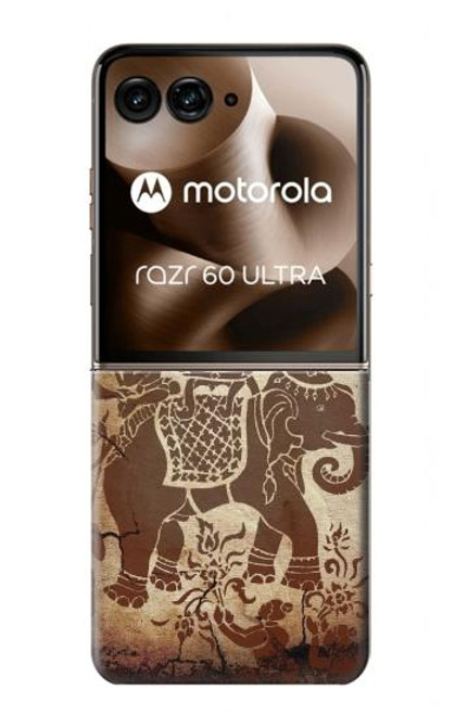 S2102 Thai Art Buddha on Elephant Case For Motorola Razr 60 Ultra, Razr Ultra 2025