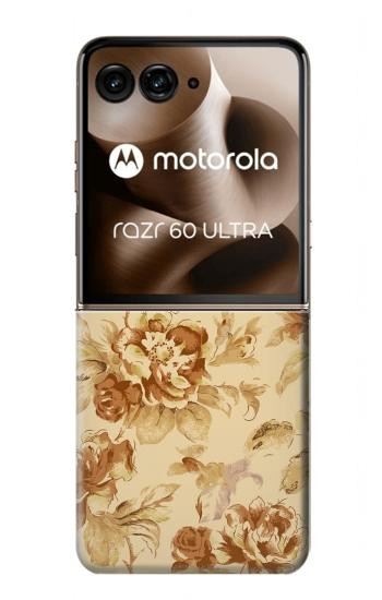 S2180 Flower Floral Vintage Pattern Case For Motorola Razr 70 Ultra, 60 Ultra, 50 Ultra, Ultra 2026, Ultra 2025