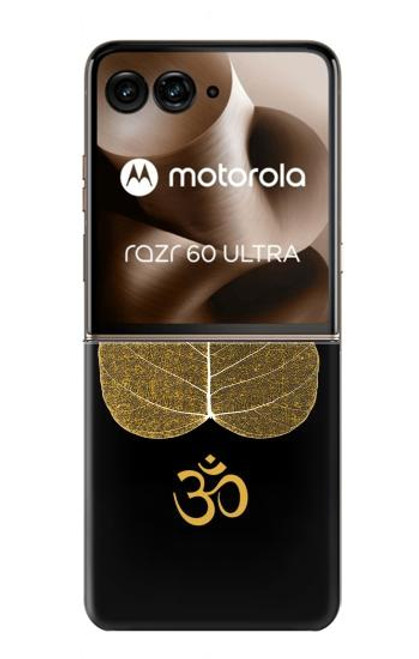 S2331 Gold Leaf Buddhist Om Symbol Case For Motorola Razr 60 Ultra, Razr Ultra 2025