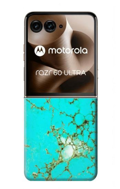 S2377 Turquoise Gemstone Texture Graphic Printed Case For Motorola Razr 60 Ultra, Razr Ultra 2025