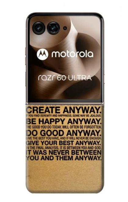 S2513 Mother Teresa Anyway Quotes Case For Motorola Razr 60 Ultra, Razr Ultra 2025