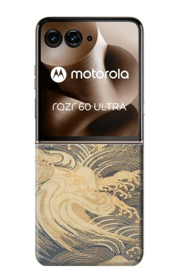 S2680 Japan Art Obi With Stylized Waves Case For Motorola Razr 70 Ultra, 60 Ultra, 50 Ultra, Ultra 2026, Ultra 2025