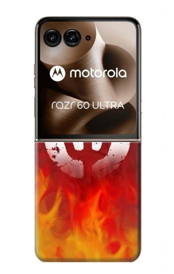 S2803 Fire Red Devil Spear Symbol Case For Motorola Razr 70 Ultra, 60 Ultra, 50 Ultra, Ultra 2026, Ultra 2025