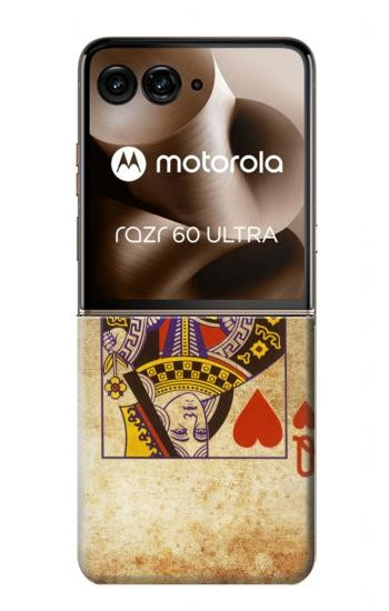 S2833 Poker Card Queen Hearts Case For Motorola Razr 70 Ultra, 60 Ultra, 50 Ultra, Ultra 2026, Ultra 2025