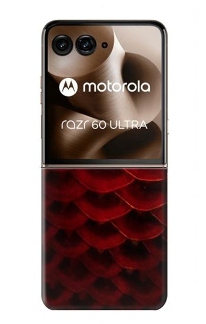 S2879 Red Arowana Fish Scale Case For Motorola Razr 60 Ultra, Razr Ultra 2025