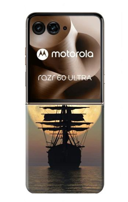 S2897 Pirate Ship Moon Night Case For Motorola Razr 60 Ultra, Razr Ultra 2025