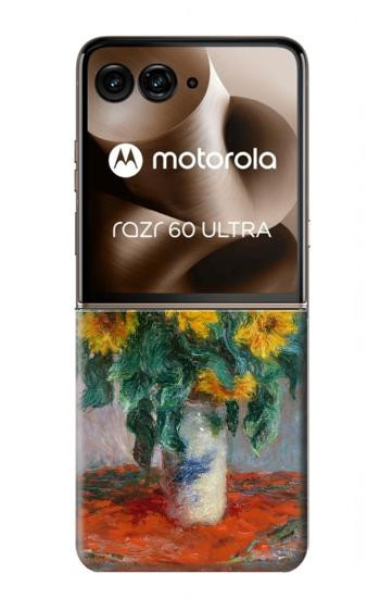 S2937 Claude Monet Bouquet of Sunflowers Case For Motorola Razr 70 Ultra, 60 Ultra, 50 Ultra, Ultra 2026, Ultra 2025