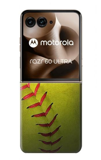 S3031 Yellow Softball Ball Case For Motorola Razr 70 Ultra, 60 Ultra, 50 Ultra, Ultra 2026, Ultra 2025