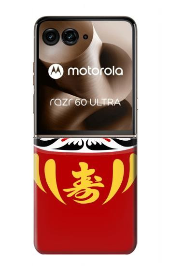 S3045 Japan Good Luck Daruma Doll Case For Motorola Razr 70 Ultra, 60 Ultra, 50 Ultra, Ultra 2026, Ultra 2025