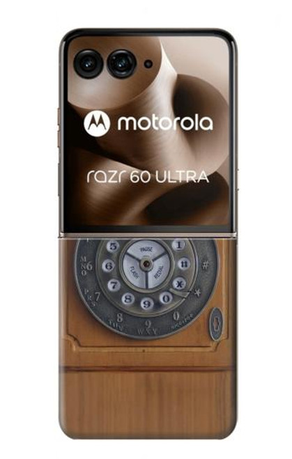 S3146 Antique Wall Retro Dial Phone Case For Motorola Razr 60 Ultra, Razr Ultra 2025