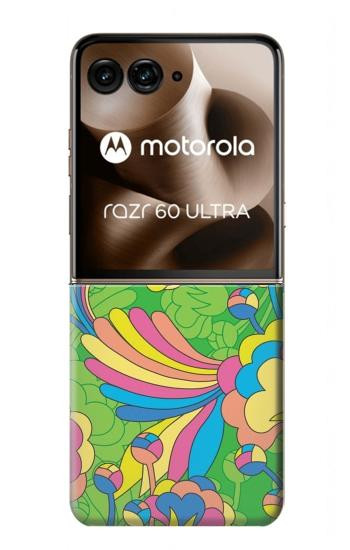 S3273 Flower Line Art Pattern Case For Motorola Razr 70 Ultra, 60 Ultra, 50 Ultra, Ultra 2026, Ultra 2025