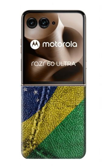 S3297 Brazil Flag Vintage Football Graphic Case For Motorola Razr 70 Ultra, 60 Ultra, 50 Ultra, Ultra 2026, Ultra 2025