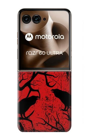 S3325 Crow Black Blood Tree Case For Motorola Razr 70 Ultra, 60 Ultra, 50 Ultra, Ultra 2026, Ultra 2025