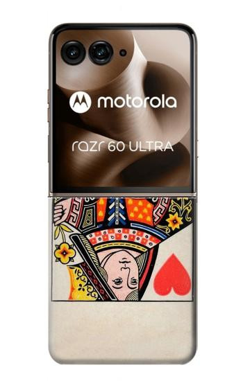 S3429 Queen Hearts Card Case For Motorola Razr 70 Ultra, 60 Ultra, 50 Ultra, Ultra 2026, Ultra 2025