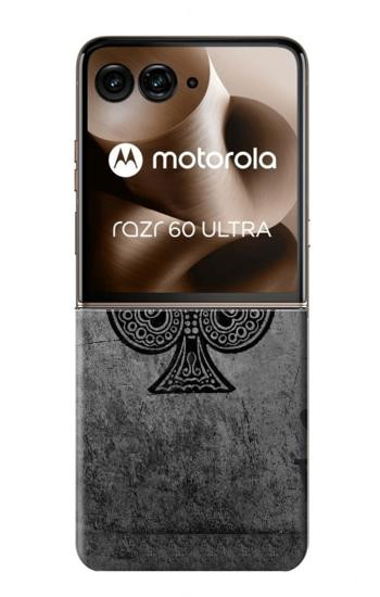 S3446 Black Ace Spade Case For Motorola Razr 70 Ultra, 60 Ultra, 50 Ultra, Ultra 2026, Ultra 2025