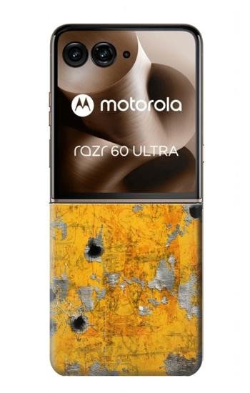 S3528 Bullet Rusting Yellow Metal Case For Motorola Razr 70 Ultra, 60 Ultra, 50 Ultra, Ultra 2026, Ultra 2025