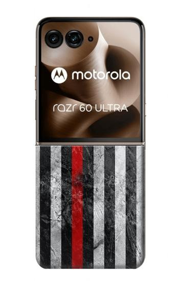 S3687 Firefighter Thin Red Line American Flag Case For Motorola Razr 70 Ultra, 60 Ultra, 50 Ultra, Ultra 2026, Ultra 2025