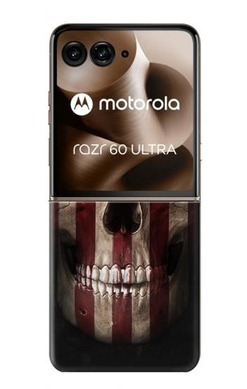 S3850 American Flag Skull Case For Motorola Razr 70 Ultra, 60 Ultra, 50 Ultra, Ultra 2026, Ultra 2025