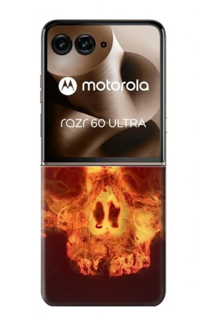 S3881 Fire Skull Case For Motorola Razr 60 Ultra, Razr Ultra 2025