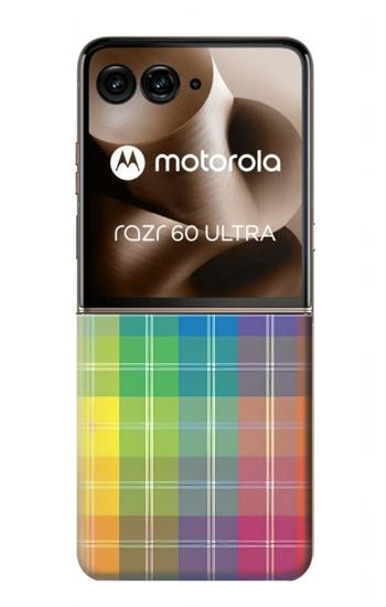 S3942 LGBTQ Rainbow Plaid Tartan Case For Motorola Razr 70 Ultra, 60 Ultra, 50 Ultra, Ultra 2026, Ultra 2025