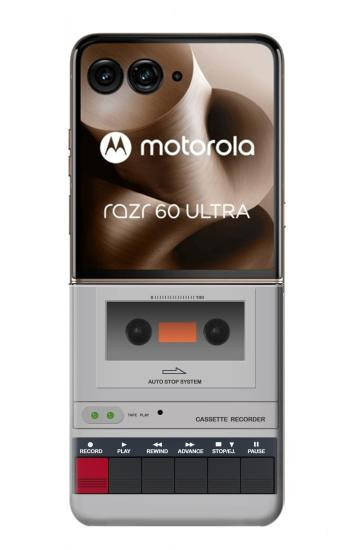 S3953 Vintage Cassette Player Graphic Case For Motorola Razr 70 Ultra, 60 Ultra, 50 Ultra, Ultra 2026, Ultra 2025