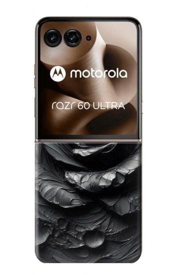 S3969 Black Rose Hard Brush Stroke Case For Motorola Razr 70 Ultra, 60 Ultra, 50 Ultra, Ultra 2026, Ultra 2025