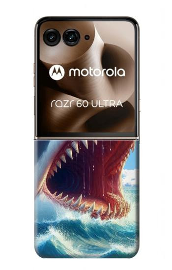 S4004 Oil Color Painting Giant Shark.jpeg Case For Motorola Razr 70 Ultra, 60 Ultra, 50 Ultra, Ultra 2026, Ultra 2025
