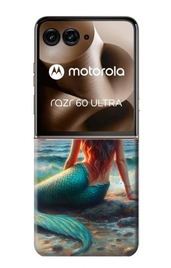 S4006 Oil Painting Mermaid Case For Motorola Razr 70 Ultra, 60 Ultra, 50 Ultra, Ultra 2026, Ultra 2025