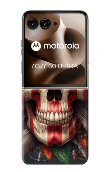 S4015 Skull American Flag Case For Motorola Razr 70 Ultra, 60 Ultra, 50 Ultra, Ultra 2026, Ultra 2025