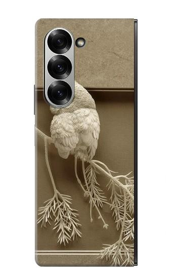 S1386 Paper Sculpture Owl Case For Samsung Galaxy Z Fold 7