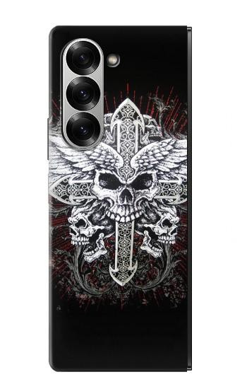 S1434 Skull Wing Tattoo Biker Case For Samsung Galaxy Z Fold 7