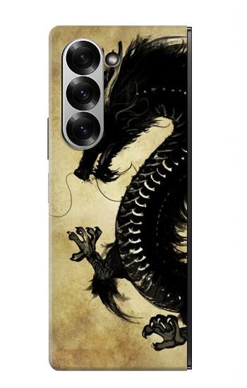 S1482 Black Dragon Painting Case For Samsung Galaxy Z Fold 7