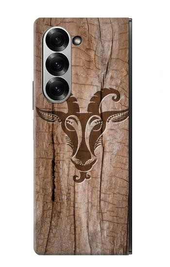 S2183 Goat Wood Graphic Printed Case For Samsung Galaxy Z Fold 7