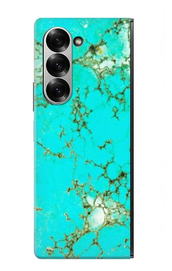 S2377 Turquoise Gemstone Texture Graphic Printed Case For Samsung Galaxy Z Fold 7