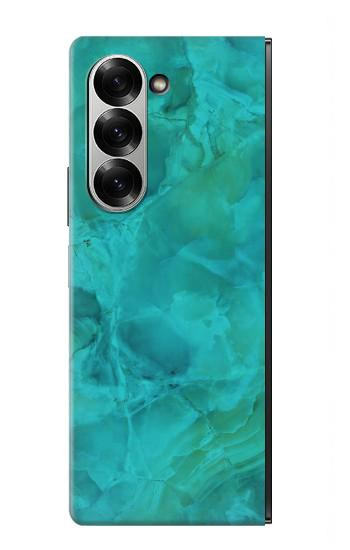 S3147 Aqua Marble Stone Case For Samsung Galaxy Z Fold 7