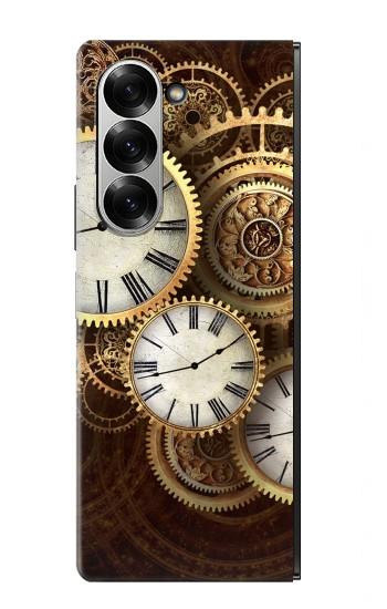 S3172 Gold Clock Live Case For Samsung Galaxy Z Fold 7