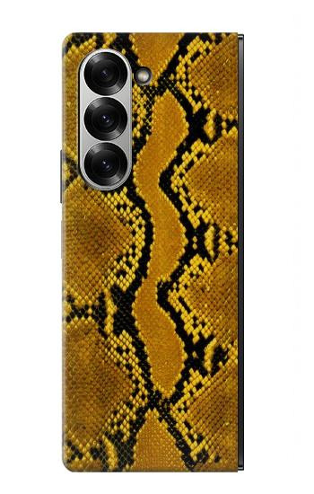 S3365 Yellow Python Skin Graphic Print Case For Samsung Galaxy Z Fold 7