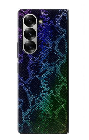 S3366 Rainbow Python Skin Graphic Print Case For Samsung Galaxy Z Fold 7