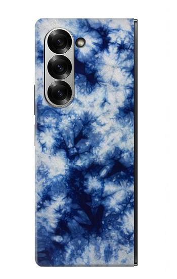 S3439 Fabric Indigo Tie Dye Case For Samsung Galaxy Z Fold 7