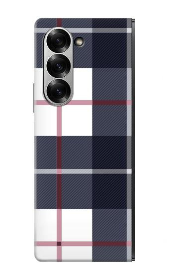 S3452 Plaid Fabric Pattern Case For Samsung Galaxy Z Fold 7