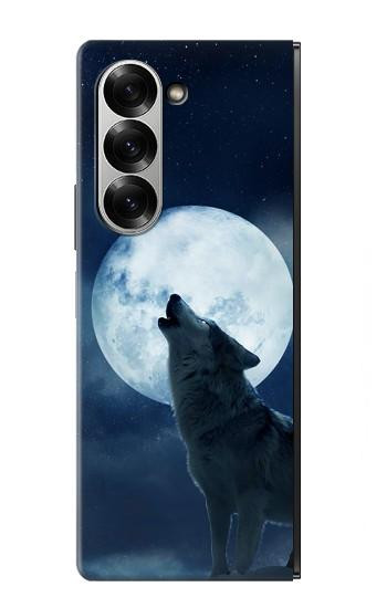 S3693 Grim White Wolf Full Moon Case For Samsung Galaxy Z Fold 7