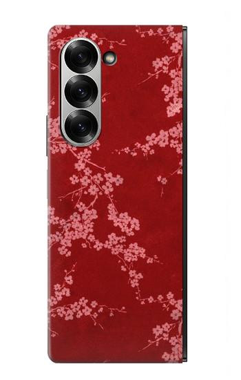 S3817 Red Floral Cherry blossom Pattern Case For Samsung Galaxy Z Fold 7